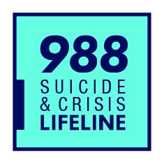 988 Hotline logo.